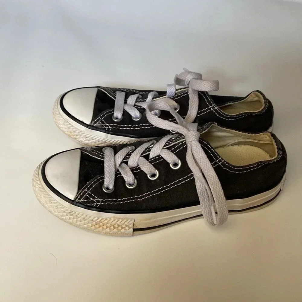Converse Chuck Taylor All Star Lo Sneaker - Little Kid Black Youth Lace Up Shoes